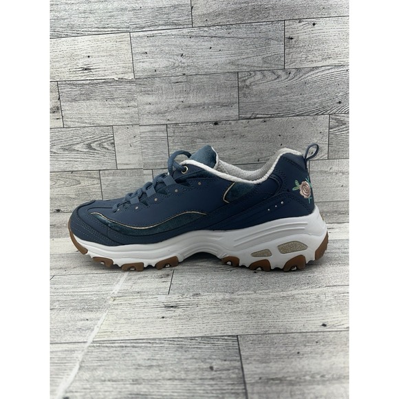 Skechers D'Lites 13084 Blue Casual Sneaker Shoes Women Size 9 - Picture 5 of 13